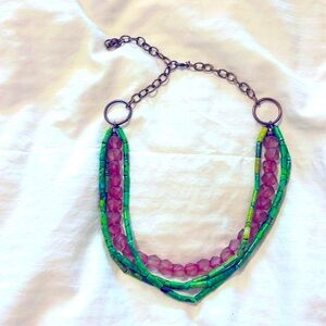 Artisan made adjustable beaded necklace